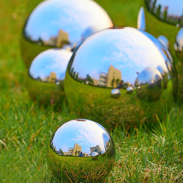 Stainless Steel Sphere Mirror Gazing Globe Ball Outdoor Decor Garden Ornament Hollow Craft 1pc Wish - Stainless Steel Mirror Sphere Garden Ornament Stainless Steel Sphere Mirror Gazing Globe Ball Outdoor Decor Garden Ornament Hollow Craft 1pc Wish - Stainless Steel Mirror Sphere Garden Ornament