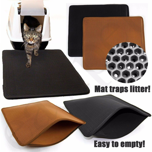 EVA Kitty Litter Mat Grey Trapping Litter Box Mat Large Anti Slip