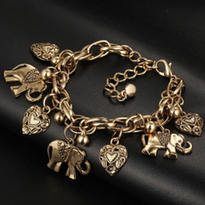 Charm Bracelet, Corazón, Moda, Joyería de pavo reales