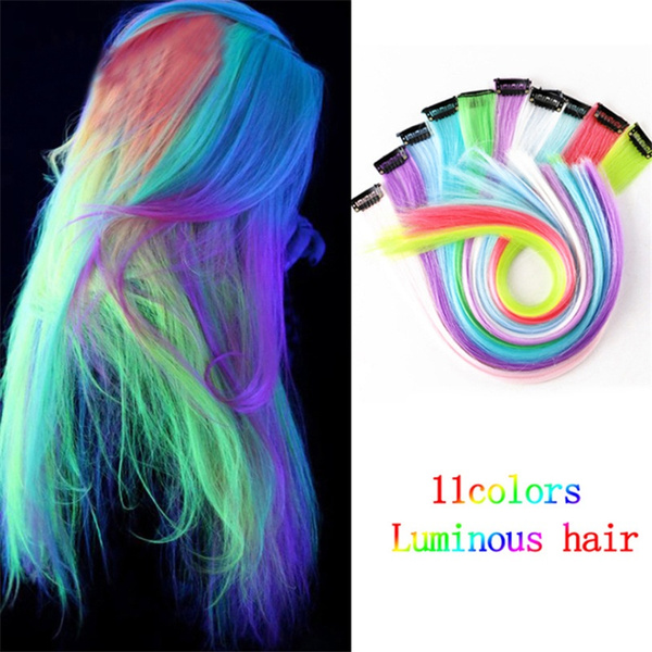 Hair Light Emitting Fiber Optic Pigtail Braid Luminous Hair Wig Party Supplie