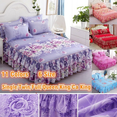 floralbedcover, bedskirtking, bedspread, bedskirtsqueensize