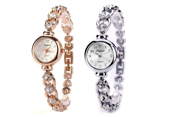 2 Pcs/set Luxury Women Bracelet Watches Bangle Style Dress Watch Ladies  Rose Gold Quartz Clock Wrist Watch Zegarek Damski - Quartz Wristwatches -  Walmart.com