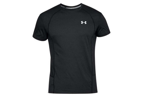 S Under Armour Microthread Swyft Mens Exercise Fitness T-Shirt Tee Black 