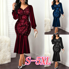 Sleeve, solidcolordres, highwaistdres, plus size dress
