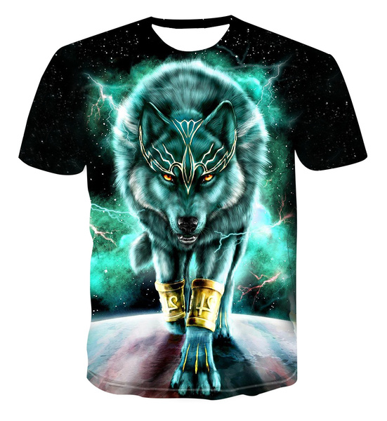 Women 3D Wolf T-Shirt 3D Animal Printed 