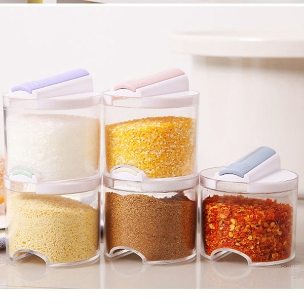 Transparent spice seasoning online storage