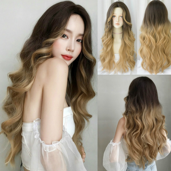 Voluminous Wavy Hair(Blonde Ombre)