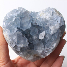 Blues, Heart, crystalcluster, quartz