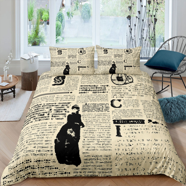 Newspaper Comforter Cover Teens, Can I Use An Old Comforter Inside A Duvet Cover