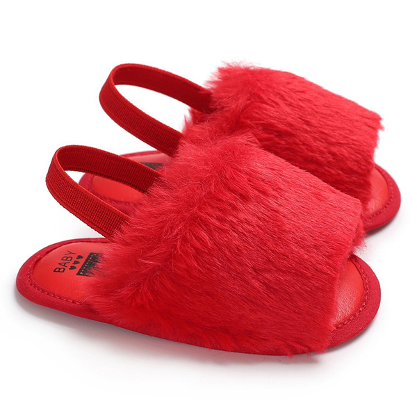 baby fluffy sandals