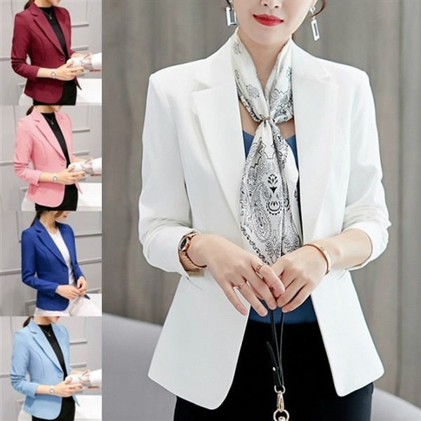 High Quality Women's Blazer Long Sleeve Coat Casual Fashion Slim