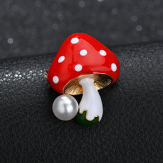 cute, brooches, Pins, Mushroom
