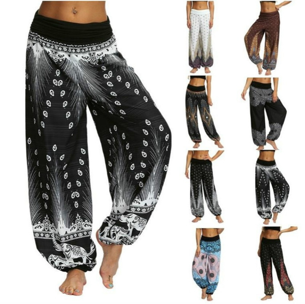 Buy SERA Women's Grey Melange High-Rise Harem Pants | Shoppers Stop