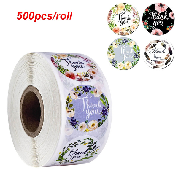 Sealing Craft Gift Paper Sticker Thank You Stickers Self Adhesive Flower labels