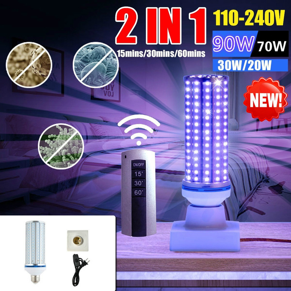 Timing Remote LED UV Germicidal Lamp Disinfection Bulb Ozone