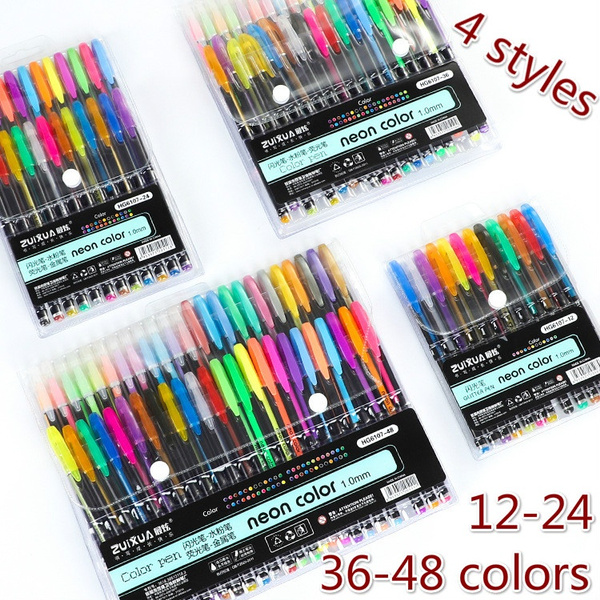 24 Colors Gel Pens, Coloring Gel Pen Art Markers for India | Ubuy