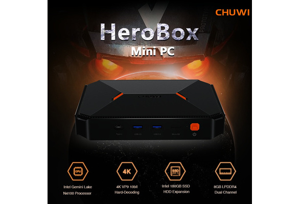 CHUWI Herobox Portable 8GB LPDDR4 + 256GB SSD Mini PC with Intel