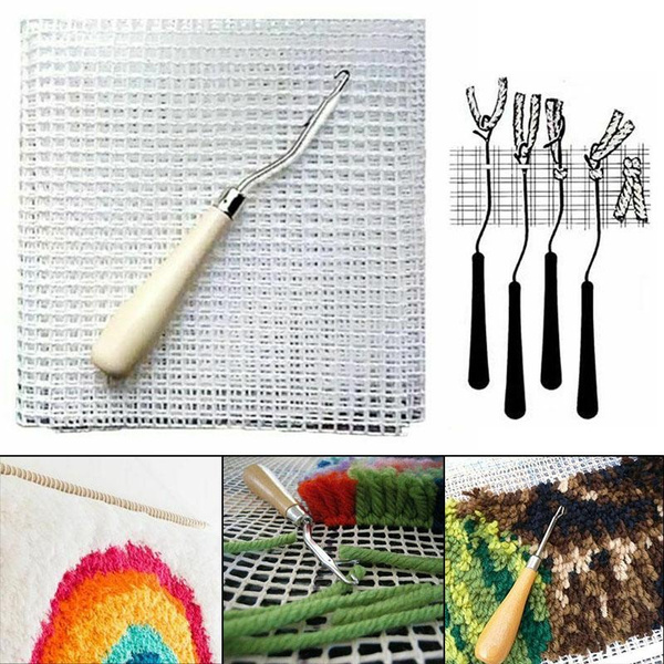 Latch Hook Rug Making Material Tools DIY Hooking Knitting Blank