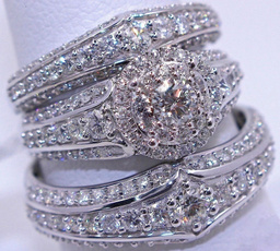 Silver Jewelry, DIAMOND, wedding ring, 925 silver rings