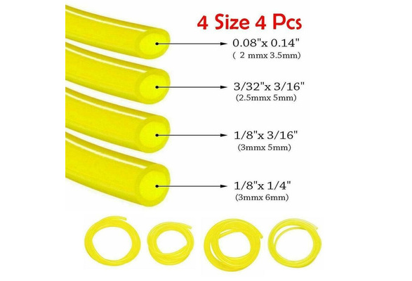 Plastic Petrol Fuel Pipe Line Hose Tube for Chainsaw Trimmer Replacement 1/4Pcs 