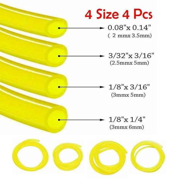 4pcs Petrol Fuel Line Hose Gas Pipe Tubing For Trimmer Chainsaw Blower Tools
