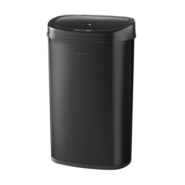 Mainstays 13.2 gal /50 L Motion Sensor Kitchen Garbage Can, Black