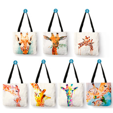 women's shoulder bags, Shopper Handbag, handmade oil painting, Capacity