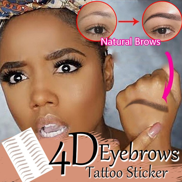 Eyebrow Tattoo Sticker Waterproof Eyebrow Sticker Tattoo 4D Hair like 38  Pairs | eBay