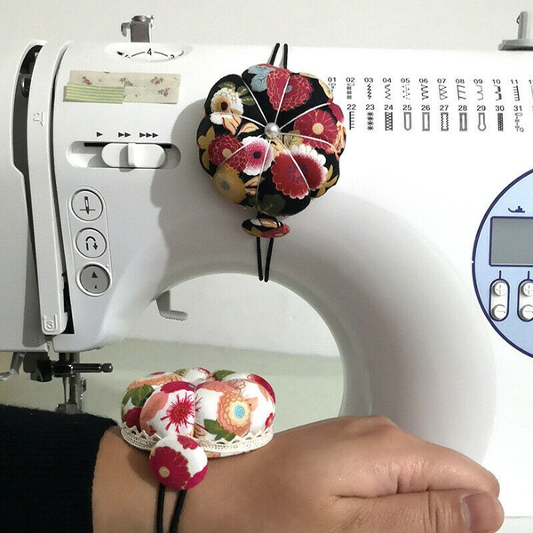 Pumpkin Needle Pin Cushion Holder Wrist Pincushion DIY Craft Sewing DIY  Supplies