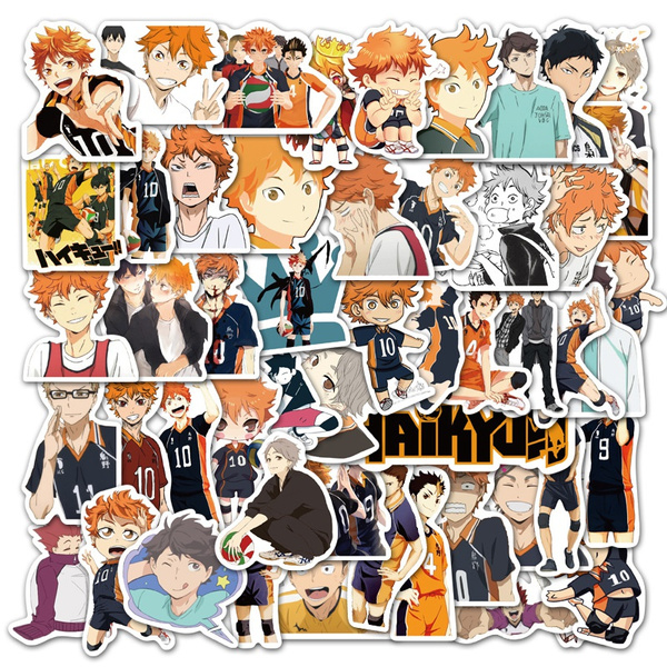 Taicanon 50Pcs Anime Haikyuu Stickers, Waterproof Vinyl Stickers