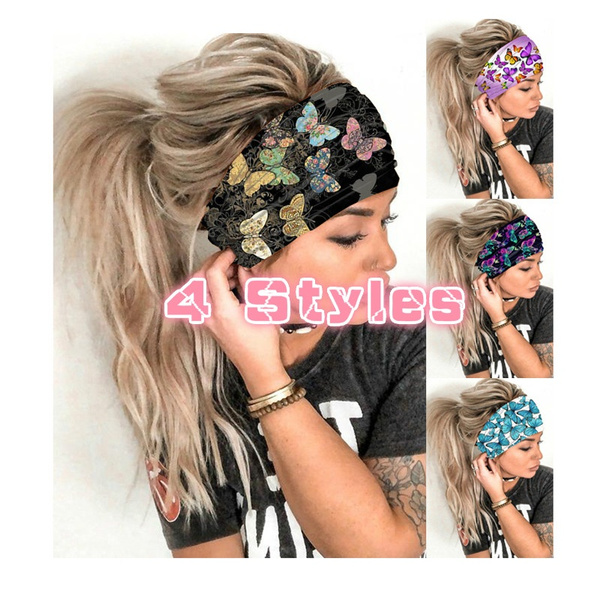 Womens summer bandana with butterflies