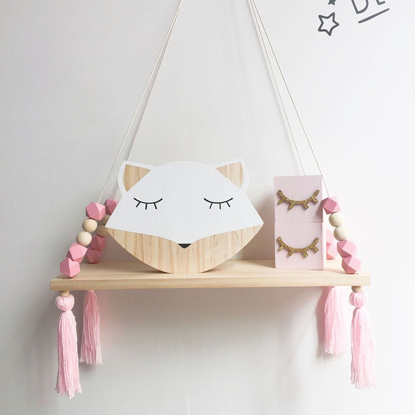picture Shelf Creative Wood Wall Art macaron style solid wood shelf creative home decoration decoration storage wall hanging wall decoration wish