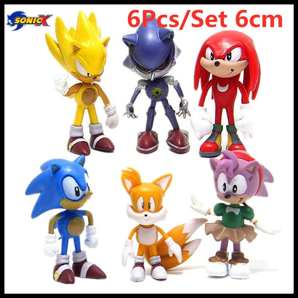 Sonic the Hedgehog 6Pieces/Lot Figures PVC Shadow Tails Characters 2019 