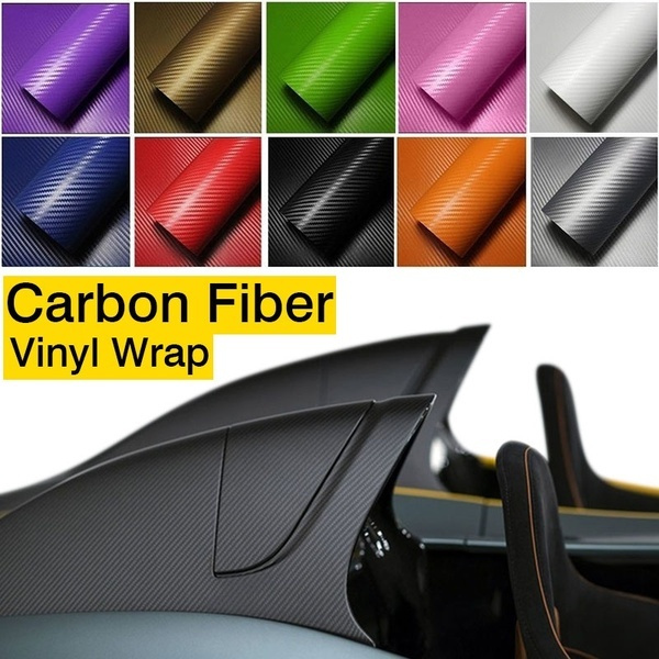 DIY 3D Carbon Fiber Vinyl Car Wrap Sheet Roll Film Motorcycle Stickers ...
