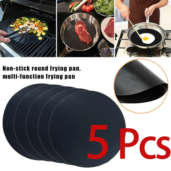 1/2/3/4/5PC Round Teflon Non-stick Baking Mat Round Pan Pad BBQ Cooking Mat Fry Liner Sheet Cooking Pad Pastry Kitchen Tools Grill Mat | Wish