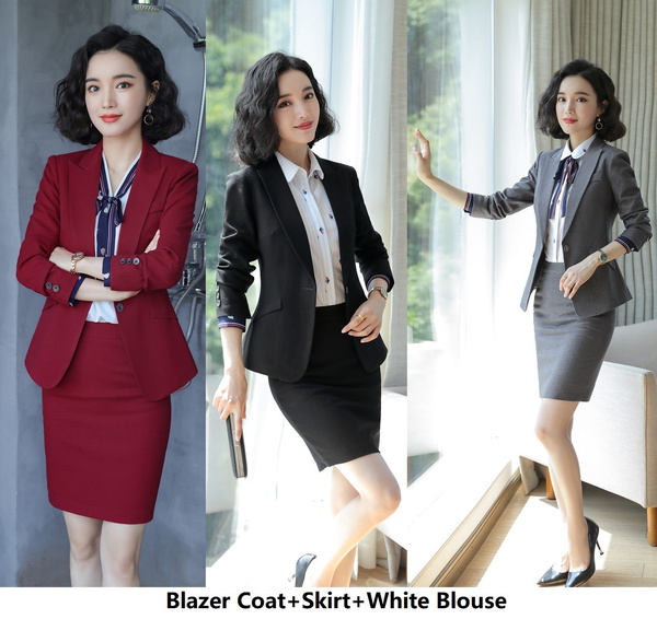 Formal skirt jacket clearance blouse