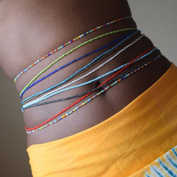 waist beads with charms