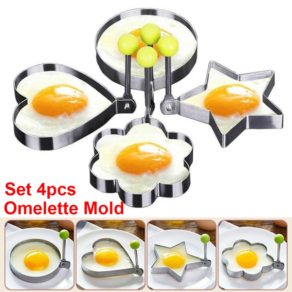 Stainless Steel Omelette Fried Egg Mold Round Shaper Eggs Mould