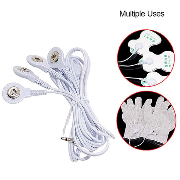 Replacement Electrode Lead Wires Connect Cables Pin 2mm For TENS 7000