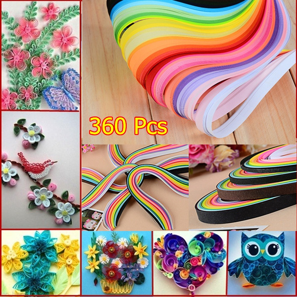 Sourcing Map Paper Quilling Kit, 15.4 Inch 3mm Paper Quilling Strips With Blue Pen For Beginners Diy Hand Crafts Teaching Tools Flower Decorationblue Pack Of 100