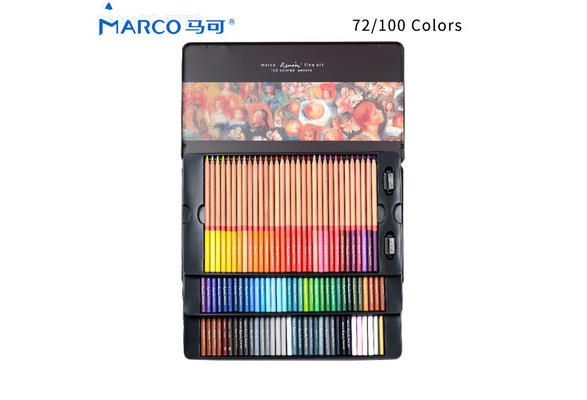 Marco Renoir 72/100 Colors Fine Sketch Pencils Professional Oily