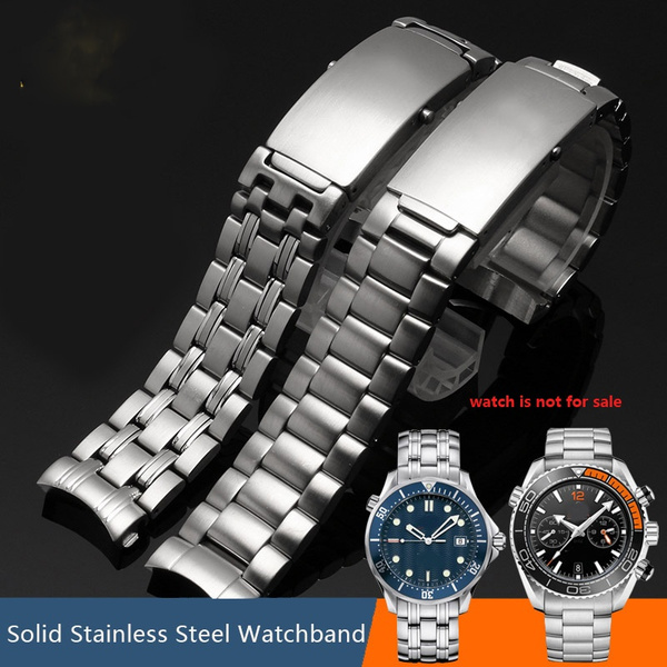 20mm stainless steel best sale watch band curved ends