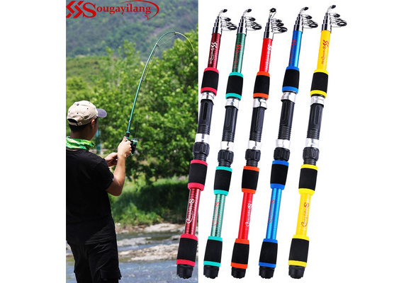 Sougayilang 1.8M/5.9Ft Telescopic Fishing Rod Portable Travel Fishing  Spinning Rod Freshwater Saltwater Fishing Pole