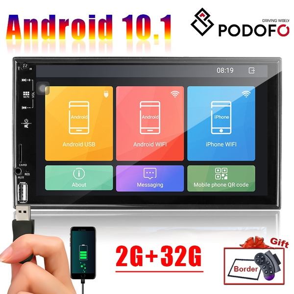 2+32G Android 10.1 GPS Car Stereo Radio 7'' HD 1080P Autoradio with