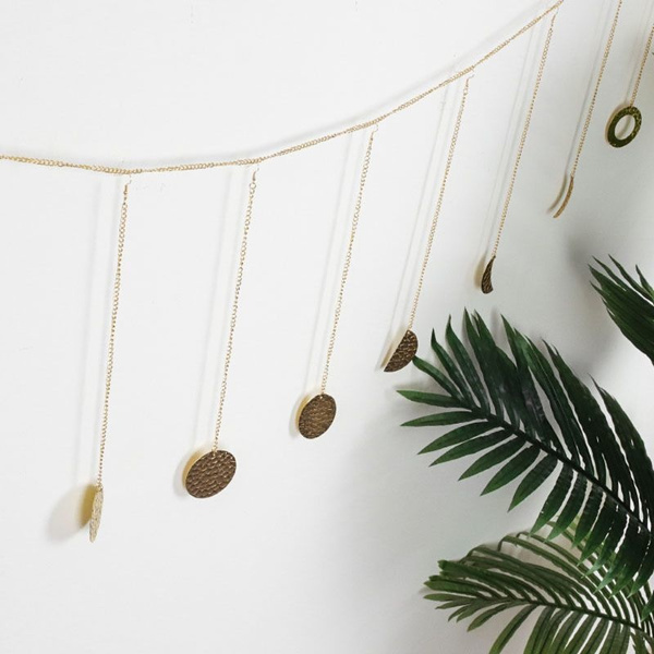 Moon Shining Phase Garland Decoration Chains Boho Gold Wall Hanging Ornaments Moon Shining Phase Garland Decoration Chains Boho Gold Wall Hanging Ornaments