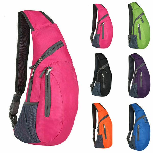 Mens Chest Bag Pack Outdoor Travel Sport Shoulder Sling Backpack Cross Body  Bags