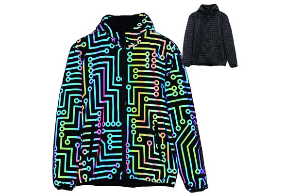 Geometric Pattern Colorful Reflective Jacket – GTHIC