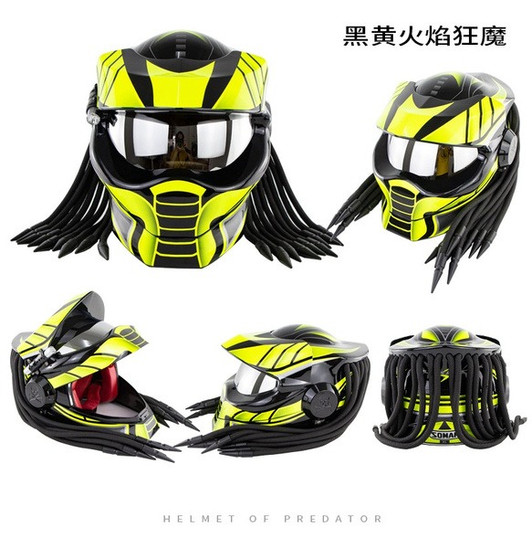 yellow predator helmet