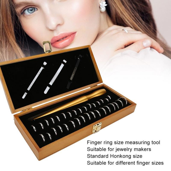 Professional Ring Sizer Finger Size Measuring Mandrel Stick Finger Ring