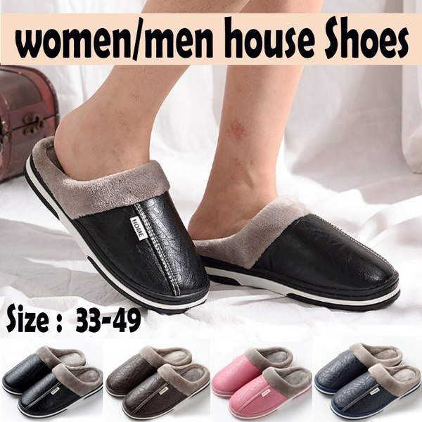 womens leather house shoes
